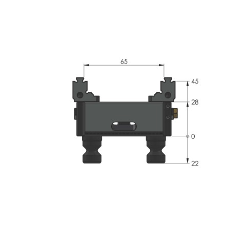 48040-46 FS: 5-Axis Vise Makro•Grip® micro 46 (Technical drawing )