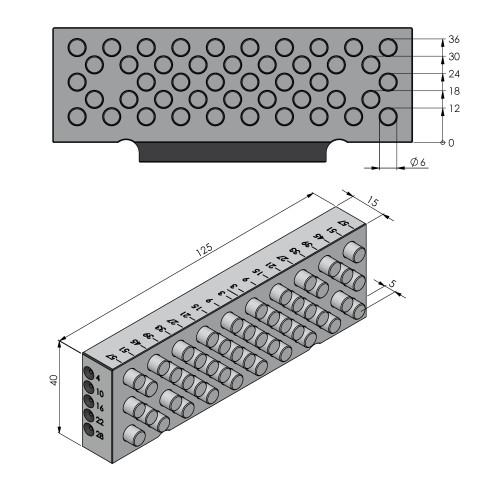 42018-125: Pair Of Jaws Vario•Tec 125 (Technical drawing )