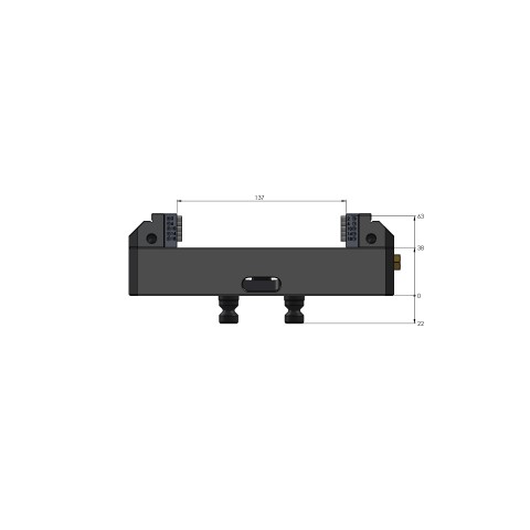 42137-77: Morsa di centraggio Vario•Tec 77 (Disegno tecnico )