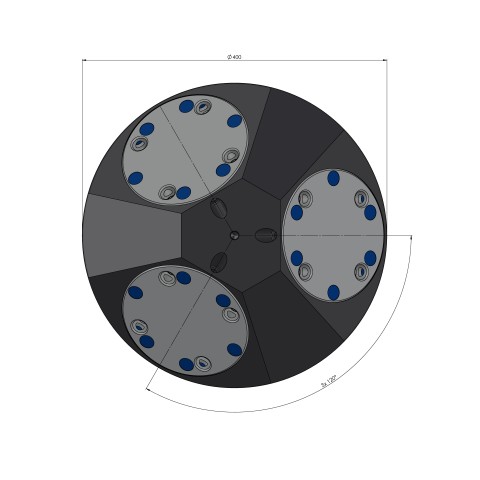 43400: piramide a 3 facce Quick•Point® 96 (Disegno tecnico )