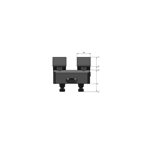 44085-46: Profile Clamping Vise Avanti 77 (Technical drawing )