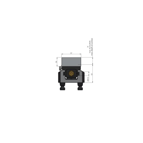 Technische Zeichnung 44085-46: Avanti 77 Konturspanner Backenbreite 46 mm max. Spannbereich 97 mm