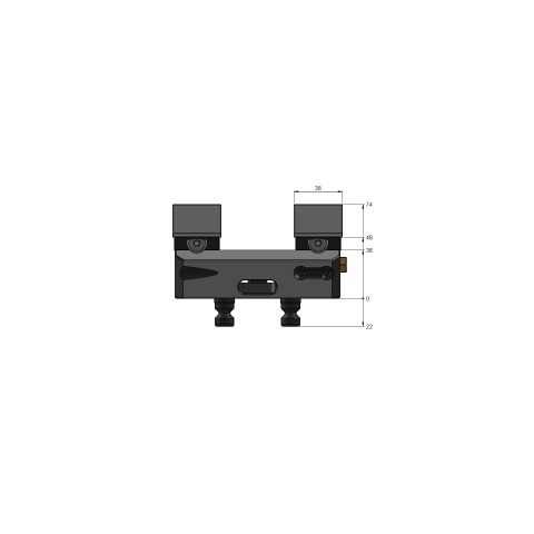 Technische Zeichnung 44120-46: Avanti 77 Konturspanner Backenbreite 46 mm max. Spannbereich 125 mm