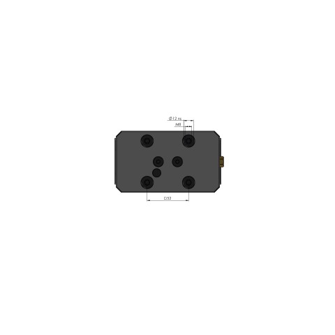 44120-TG46: Center Base Jaw + Spindle Avanti 77 (Technical drawing )