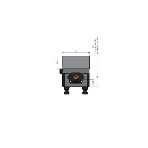 Technische Zeichnung 44160-77: Avanti 77 Konturspanner Backenbreite 77 mm max. Spannbereich 165 mm