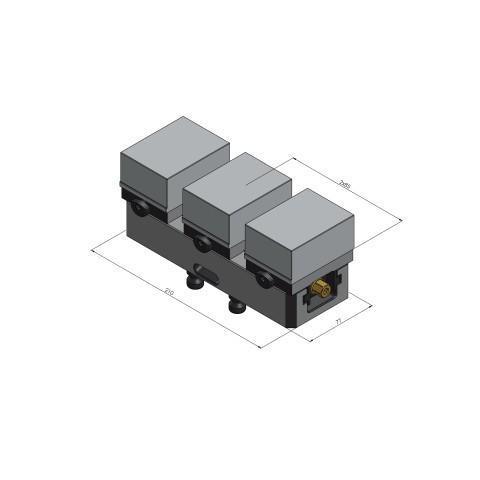 44200-TG77: Base centrale Ganascia + mandrino Avanti 77 (Disegno tecnico )