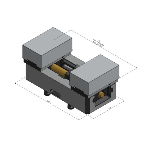 44255-125: Etau à serrage doux Avanti 125 (Dessin technique )