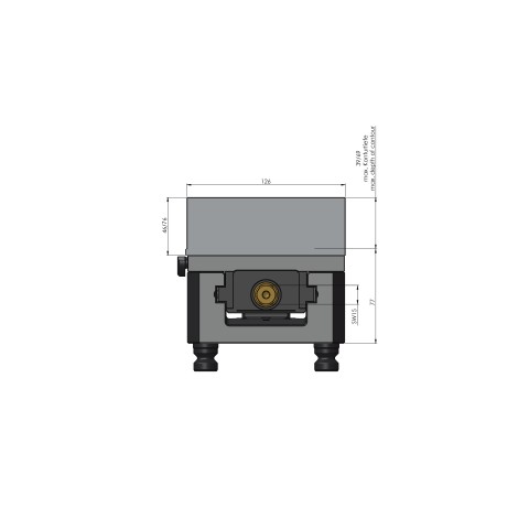 44255-125: Morsa per il serraggio dei profili Avanti 125 (Disegno tecnico )