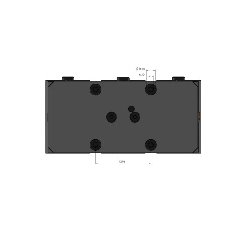 44255-TG125: Center Base Jaw + Spindle Avanti 125 (Technical drawing )