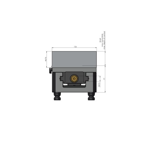 Technische Zeichnung 44355-125: Avanti 125 Konturspanner Backenbreite 125 mm max. Spannbereich 360 mm