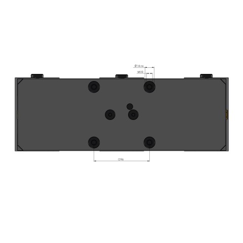 44355-TG125: Mittel-Grundbacke + Spindel Avanti 125 (Technische Zeichnung )