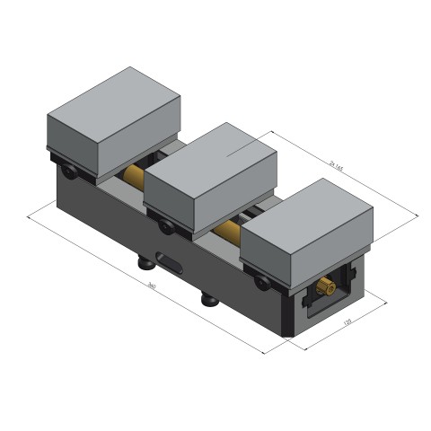 44355-TG125: Mittel-Grundbacke + Spindel Avanti 125 (Technische Zeichnung )