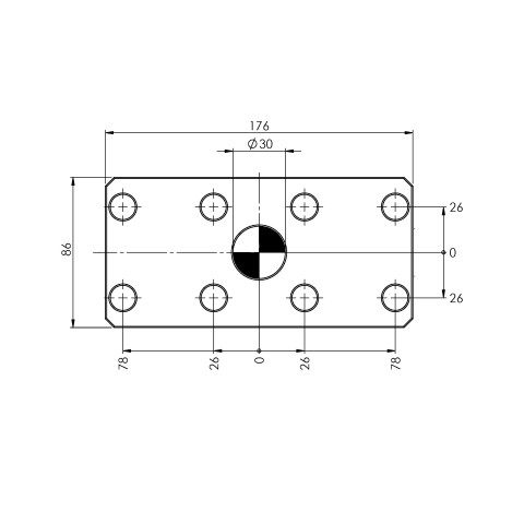 44521: Calibro di allineamento Quick•Point® 52 (Disegno tecnico )