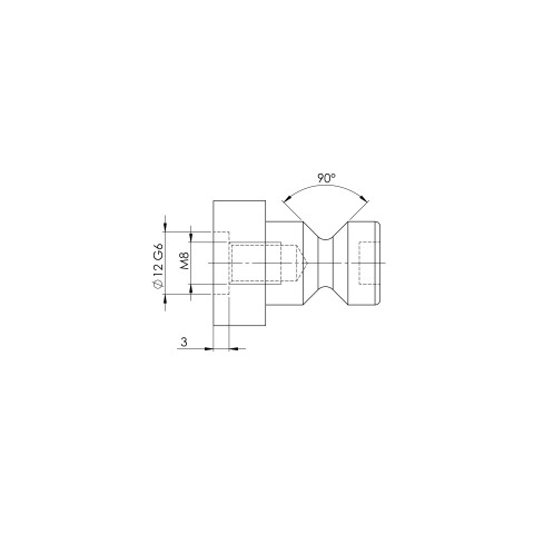 45270-10: Pions pour espacement Quick•Point® 52 (Dessin technique )