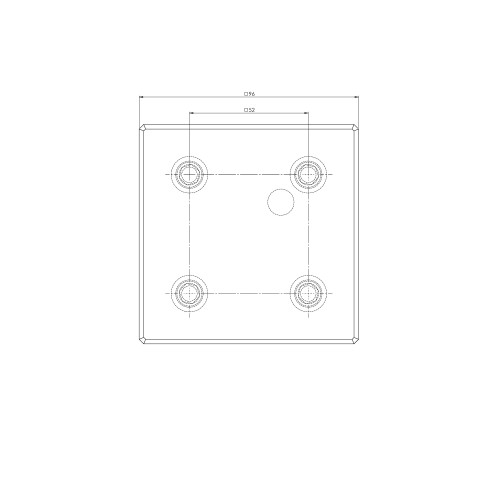 45275: Support Plate Quick•Point® 52 (Technical drawing )