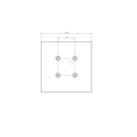 45277: Trägerplatte Quick•Point® 52 (Technische Zeichnung )