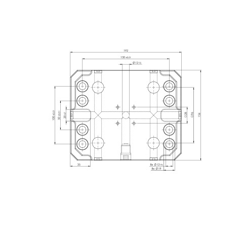 45400: Einzelplatte Quick•Point® 96 (Technische Zeichnung )