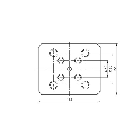 45486: 5-Axis Riser Quick•Point® 52/96 (Technical drawing )