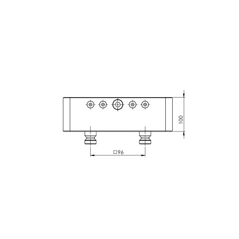 Technische Zeichnung 45487: Quick•Point® 52/96 5-Achs-Erhöhung 192 x 156 mm Höhe 100 mm