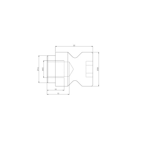 45570: Aufnahmebolzen Quick•Point® 96 (Technische Zeichnung )