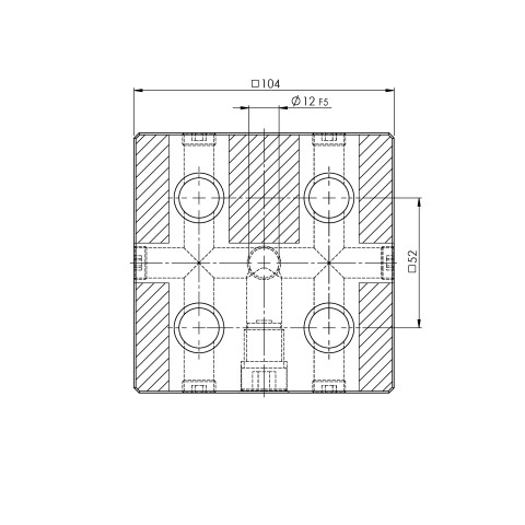 45600: Piastra singola Quick•Point® 52 (Disegno tecnico )