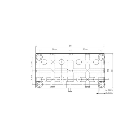 45621: Piastra a griglia Quick•Point® 52 (Disegno tecnico )