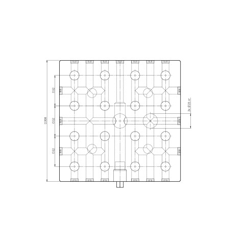 45640: Piastra a griglia Quick•Point® 52 (Disegno tecnico )