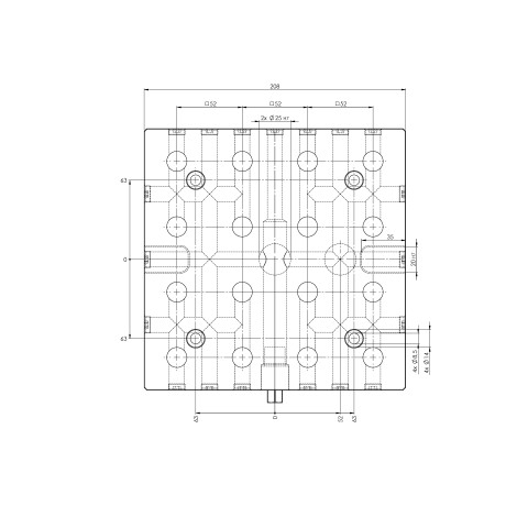 45641: Piastra a griglia Quick•Point® 52 (Disegno tecnico )