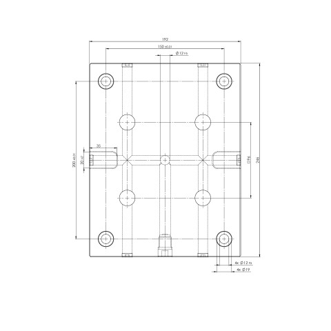 45715: Piastra a griglia Quick•Point® 96 (Disegno tecnico )