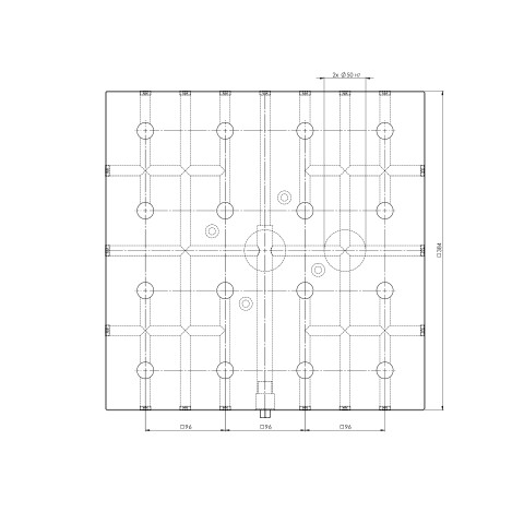 45740: Rasterplatte Quick•Point® 96 (Technische Zeichnung )