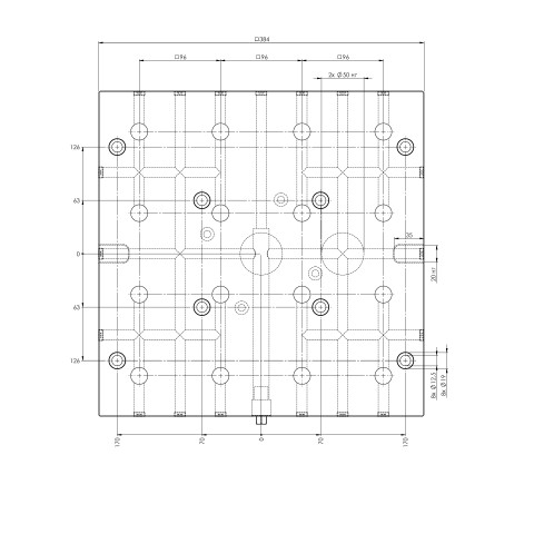 45741: Grid Plate Quick•Point® 96 (Technical drawing )