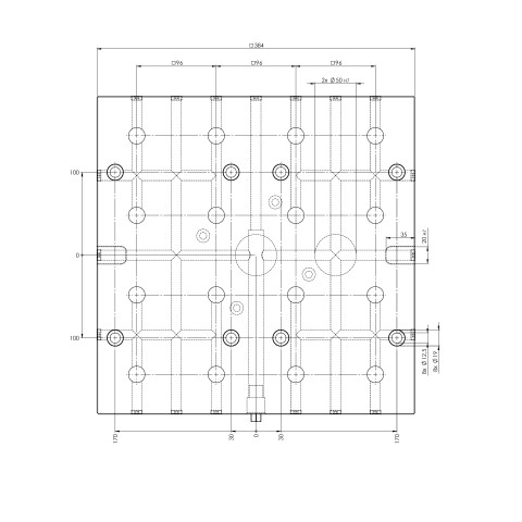 45742: Piastra a griglia Quick•Point® 96 (Disegno tecnico )