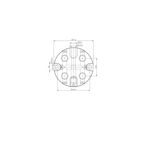 45750: Round Plate Quick•Point® 52 (Technical drawing )