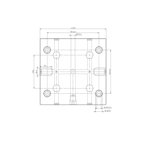 45763: Grid Plate Quick•Point® 96 (Technical drawing )