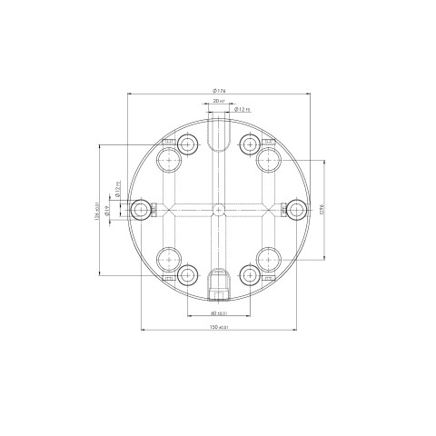 45800: Rundplatte Quick•Point® 96 (Technische Zeichnung )