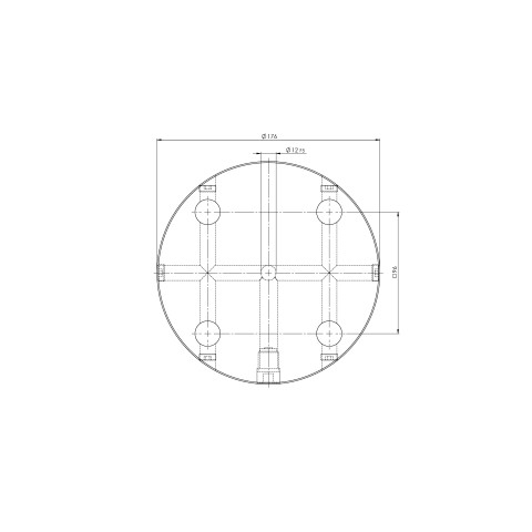 45801: Round Plate Quick•Point® 96 (Technical drawing )