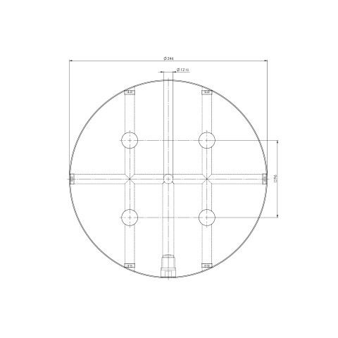 45840: Rundplatte Quick•Point® 96 (Technische Zeichnung )