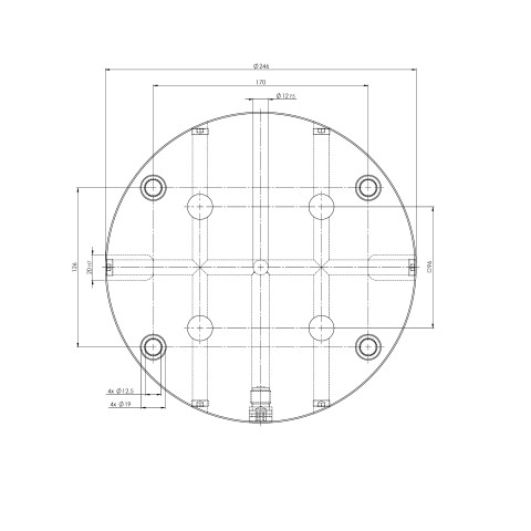 45863: Rundplatte Quick•Point® 96 (Technische Zeichnung )