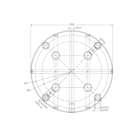 45890: Rundplatte Quick•Point® 96 (Technische Zeichnung )