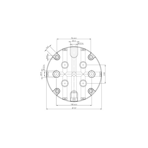 45900: Plaque ronde Quick•Point® 52 (Dessin technique )