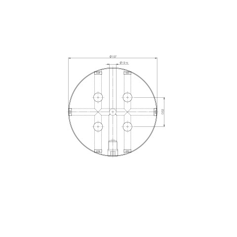 45901: Piastra rotonda Quick•Point® 52 (Disegno tecnico )