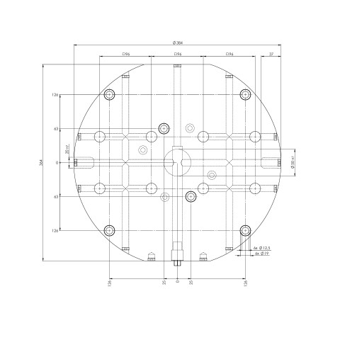 45963: Piastra a griglia Quick•Point® 96 (Disegno tecnico )