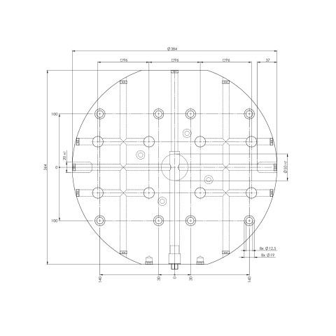 45964: Piastra a griglia Quick•Point® 96 (Disegno tecnico )