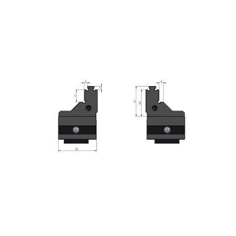 48077-4622: Ersatzbacken Makro•Grip® 77 (Technische Zeichnung )