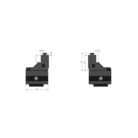 48077-7720: Ganasce di ricambio Makro•Grip® 77 (Disegno tecnico )