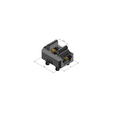 48085-46: morsa a 5 assi Makro•Grip® 77 (Disegno tecnico )