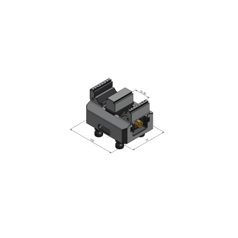 48085-TG4627: Center Jaw + Spindle Makro•Grip® 77 (Technical drawing )