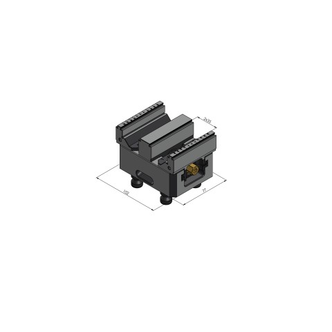 48085-TG7717: Ganascia centrale + mandrino Makro•Grip® 77 (Disegno tecnico )