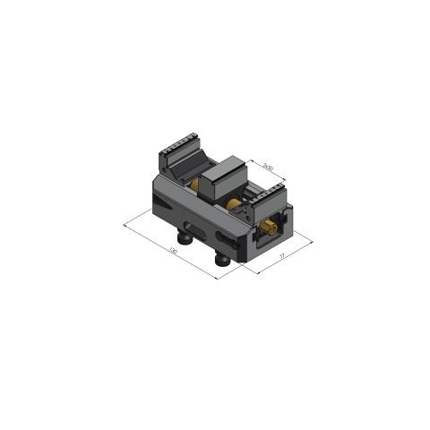 48120-TG4617: Mors central + vis de serrage Makro•Grip® 77 (Dessin technique )