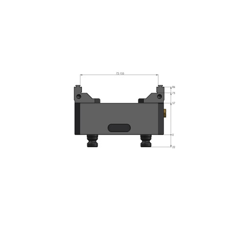Technische Zeichnung 48155-125: Makro•Grip® 125 5-Achs-Spanner Backenbreite 125 mm Spannbereich 0 - 155 mm